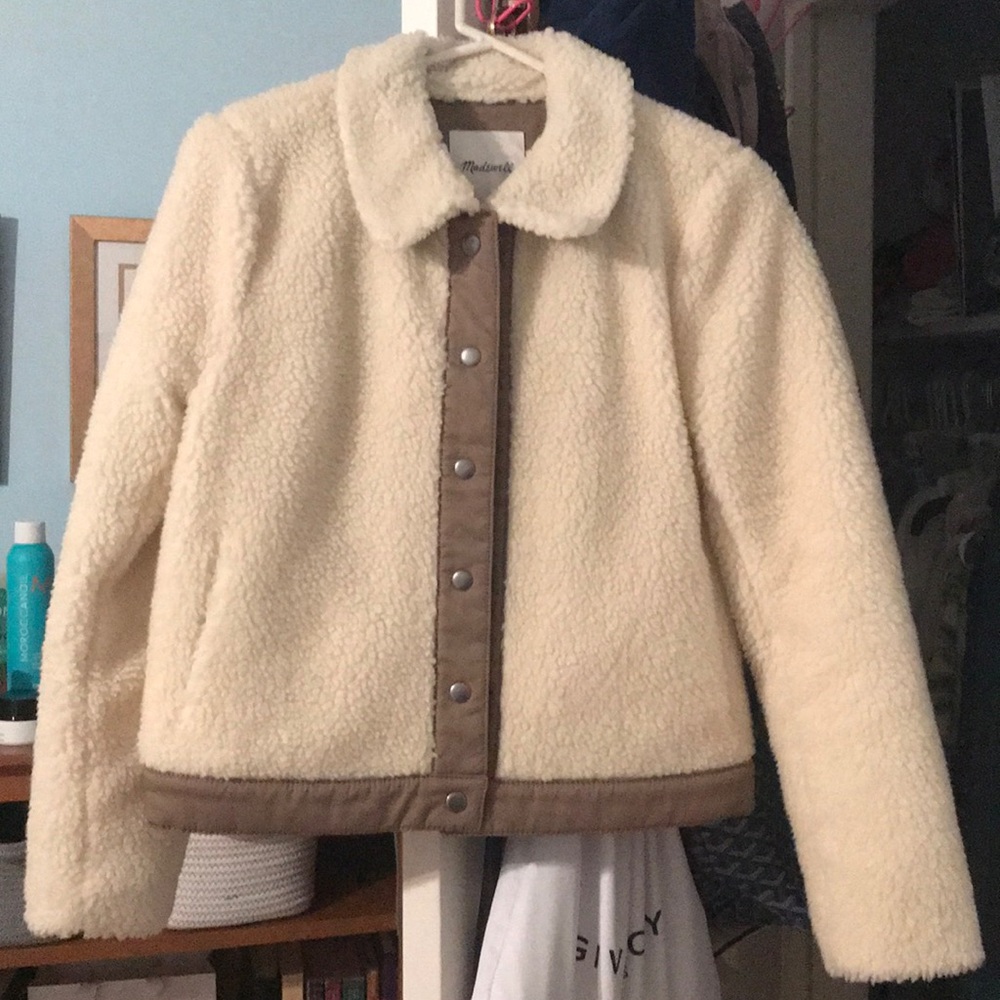 Madewell cream sherpa jacket